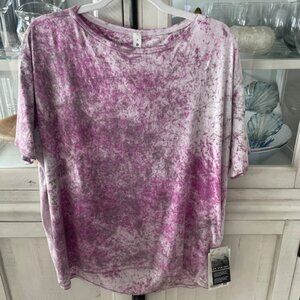 LULULEMON BACK IN ACTION SHORT SLEEVE CIRRUS WASH LUNAR ROCK PLUM 10 NWT